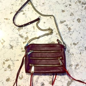 Rebecca Minkoff burgundy crossbody handbag